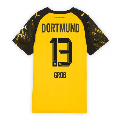 Billige Fotballdrakt Borussia Dortmund Pascal Gross #13 Replika Hjemmedrakt Dame 2025-26 Kortermet Billige Fotballdrakt Borussia Dortmund Pascal Gross #13 Replika Hjemmedrakt Dame 2025-26 Kortermet
